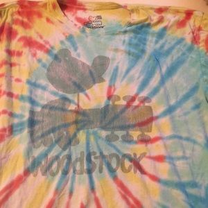 Woodstock tie die rainbow tee shirt